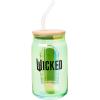 imageSilver Buffalo Wicked Featuring Elphaba Make Your Own Magic Glass Jar Tumbler with Bamboo Lid and Glass Straw 16 OuncesWicked Elphaba and Glinda 2 Pack