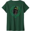 imageWomens Wicked Elphaba Signature Front ampamp Back VNeck TShirtDark Green
