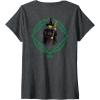 imageWomens Wicked Elphaba Signature Front ampamp Back VNeck TShirtDark Heather Grey