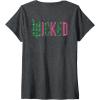 imageWomens Wicked Frame Sketched Front ampamp Back VNeck TShirtDark Heather Grey