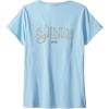 imageWomens Wicked Glinda Logo Front ampamp Back VNeck TShirtBaby Blue