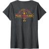 imageWomens Wicked Marvelous Munchkinland Front ampamp Back VNeck TShirtDark Heather Grey