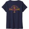 imageWomens Wicked Marvelous Munchkinland Front ampamp Back VNeck TShirtNavy Blue