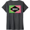 imageWomens Wicked Pink ampamp Green Front ampamp Back VNeck TShirtDark Heather Grey