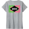 imageWomens Wicked Pink ampamp Green Front ampamp Back VNeck TShirtHeather Grey