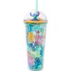 imageSilver Buffalo Sanrio Hello Kitty Pink Polka Dots and Bows Dome Glitter Top Travel Tumbler 24 OuncesLilo and Stitch