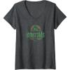 imageWomens Wicked City Made Of Emeralds VNeck TShirtDark Heather Grey