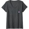imageWomens Wicked Elphaba Front ampamp Back VNeck TShirtDark Heather Grey