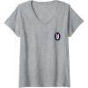 imageWomens Wicked Elphaba Front ampamp Back VNeck TShirtHeather Grey