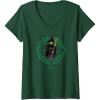 imageWomens Wicked Elphaba Portrait VNeck TShirtDark Green