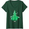imageWomens Wicked Elphaba Pose Tonal VNeck TShirtDark Green