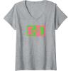 imageWomens Wicked Elphaba ampamp Glinda Silhouettes VNeck TShirtHeather Grey