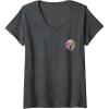 imageWomens Wicked Frame Sketched Front ampamp Back VNeck TShirtDark Heather Grey