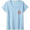 imageWomens Wicked Glinda Logo Front ampamp Back VNeck TShirtBaby Blue