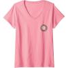 imageWomens Wicked Glinda Logo Front ampamp Back VNeck TShirtPink