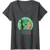 imageWomens Wicked Glinda ampamp Elphaba Sketched VNeck TShirtDark Heather Grey