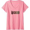 imageWomens Wicked Pink And Green Logo VNeck TShirtPink