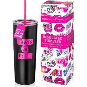 imageDragon Glassware x Barbie Vacuum Insulated Stainless Steel Tumbler with Lid and Straw  Festive Holiday Travel Coffee Tumbler Cup to Keep Drinks Hot or Cold Fits Cup Holders  Christmas ThemeMean Girls  Fetch