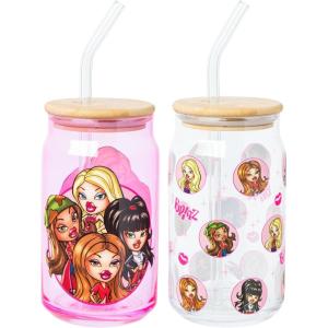 imageSilver Buffalo Wicked Featuring Elphaba Make Your Own Magic Glass Jar Tumbler with Bamboo Lid and Glass Straw 16 OuncesBratz 2 Pack