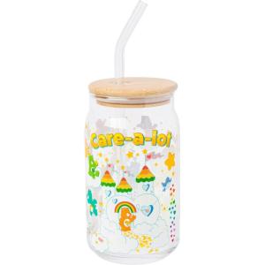 imageSilver Buffalo Wicked Featuring Elphaba Make Your Own Magic Glass Jar Tumbler with Bamboo Lid and Glass Straw 16 OuncesCare Bears CareALot Land