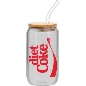 imageSilver Buffalo Wicked Featuring Elphaba Make Your Own Magic Glass Jar Tumbler with Bamboo Lid and Glass Straw 16 OuncesDiet Coke