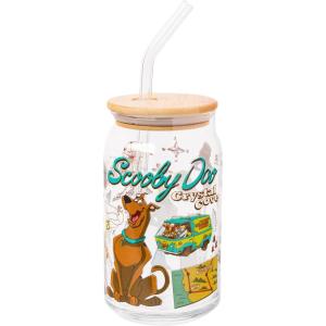 imageSilver Buffalo Wicked Featuring Elphaba Make Your Own Magic Glass Jar Tumbler with Bamboo Lid and Glass Straw 16 OuncesScooby Doo Crystal Cove