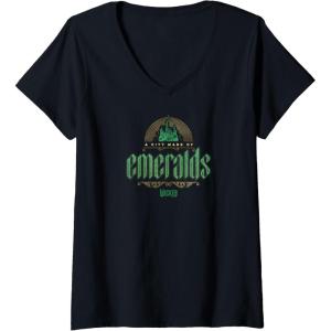 imageWomens Wicked City Made Of Emeralds VNeck TShirtBlack