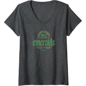 imageWomens Wicked City Made Of Emeralds VNeck TShirtDark Heather Grey