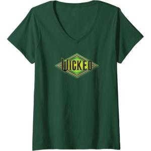 imageWomens Wicked Diamond Logo VNeck TShirtDark Green