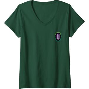 imageWomens Wicked Elphaba Front ampamp Back VNeck TShirtDark Green