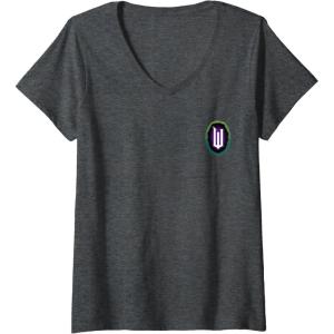 imageWomens Wicked Elphaba Front ampamp Back VNeck TShirtDark Heather Grey