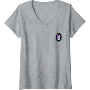 imageWomens Wicked Elphaba Front ampamp Back VNeck TShirtHeather Grey