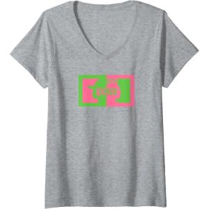 imageWomens Wicked Elphaba ampamp Glinda Silhouettes VNeck TShirtHeather Grey