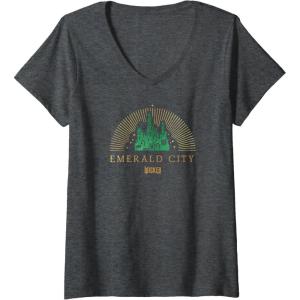 imageWomens Wicked Emerald City VNeck TShirtDark Heather Grey