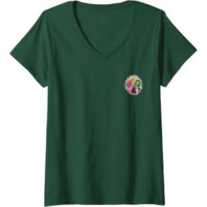 imageWomens Wicked Frame Sketched Front ampamp Back VNeck TShirtDark Green