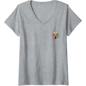 imageWomens Wicked Frame Sketched Front ampamp Back VNeck TShirtHeather Grey