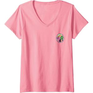 imageWomens Wicked Frame Sketched Front ampamp Back VNeck TShirtPink