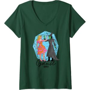 imageWomens Wicked Glinda ampamp Elphaba Ozdust VNeck TShirtDark Green