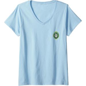 imageWomens Wicked Greetings From Emerald City Front ampamp Back VNeck TShirtBaby Blue