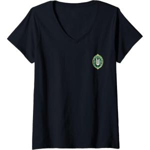 imageWomens Wicked Greetings From Emerald City Front ampamp Back VNeck TShirtBlack