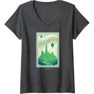 imageWomens Wicked Greetings From The Fantabulous Emerald City VNeck TShirtDark Heather Grey