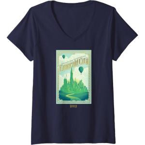 imageWomens Wicked Greetings From The Fantabulous Emerald City VNeck TShirtNavy Blue