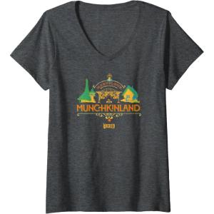 imageWomens Wicked Marvelous Munchkinland VNeck TShirtDark Heather Grey