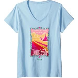imageWomens Wicked Munchkinlands Famous Tulip Fair VNeck TShirtBaby Blue