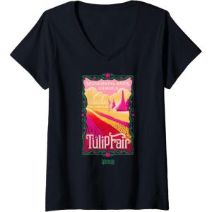imageWomens Wicked Munchkinlands Famous Tulip Fair VNeck TShirtBlack