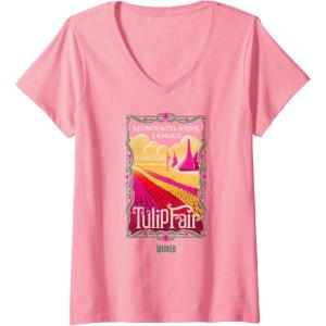imageWomens Wicked Munchkinlands Famous Tulip Fair VNeck TShirtPink
