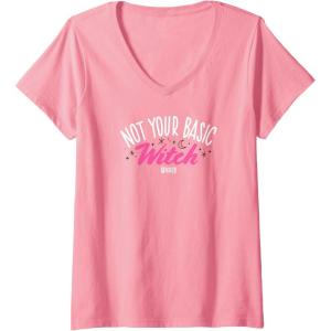 imageWomens Wicked Not Your Basic Witch VNeck TShirtPink