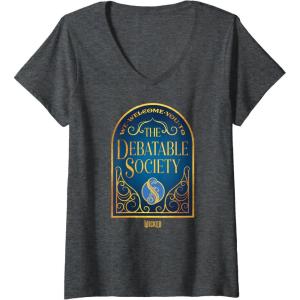 imageWomens Wicked The Debatable Society VNeck TShirtDark Heather Grey