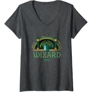 imageWomens Wicked Youre Off To Meet The Wizard VNeck TShirtDark Heather Grey