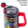 imageSilver Buffalo Wicked Elphaba Not Your Basic Witch Ombre Stainless Steel Tumbler with Handle and Straw Fits in Standard Cup Holder 40 OuncesAvengers Comics